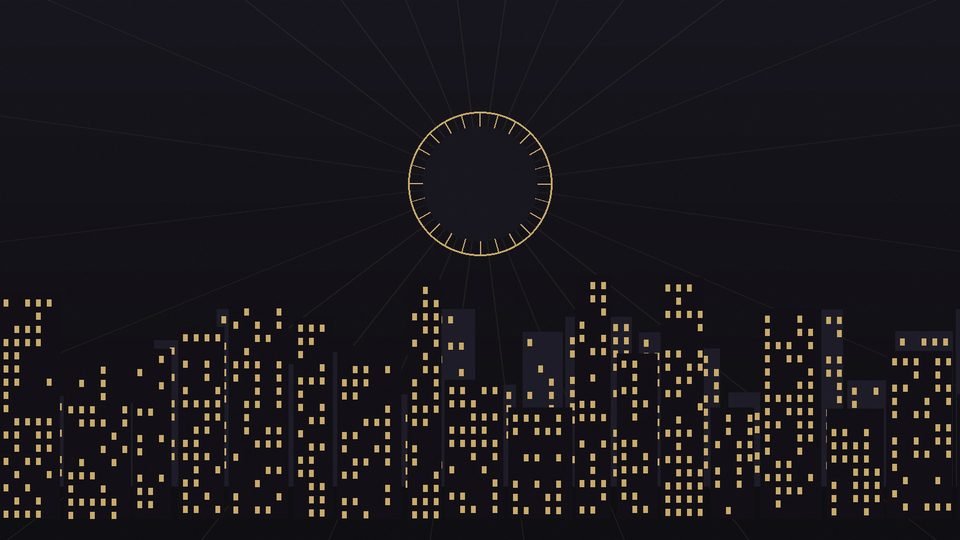 Ciudad argentina de noche con luces